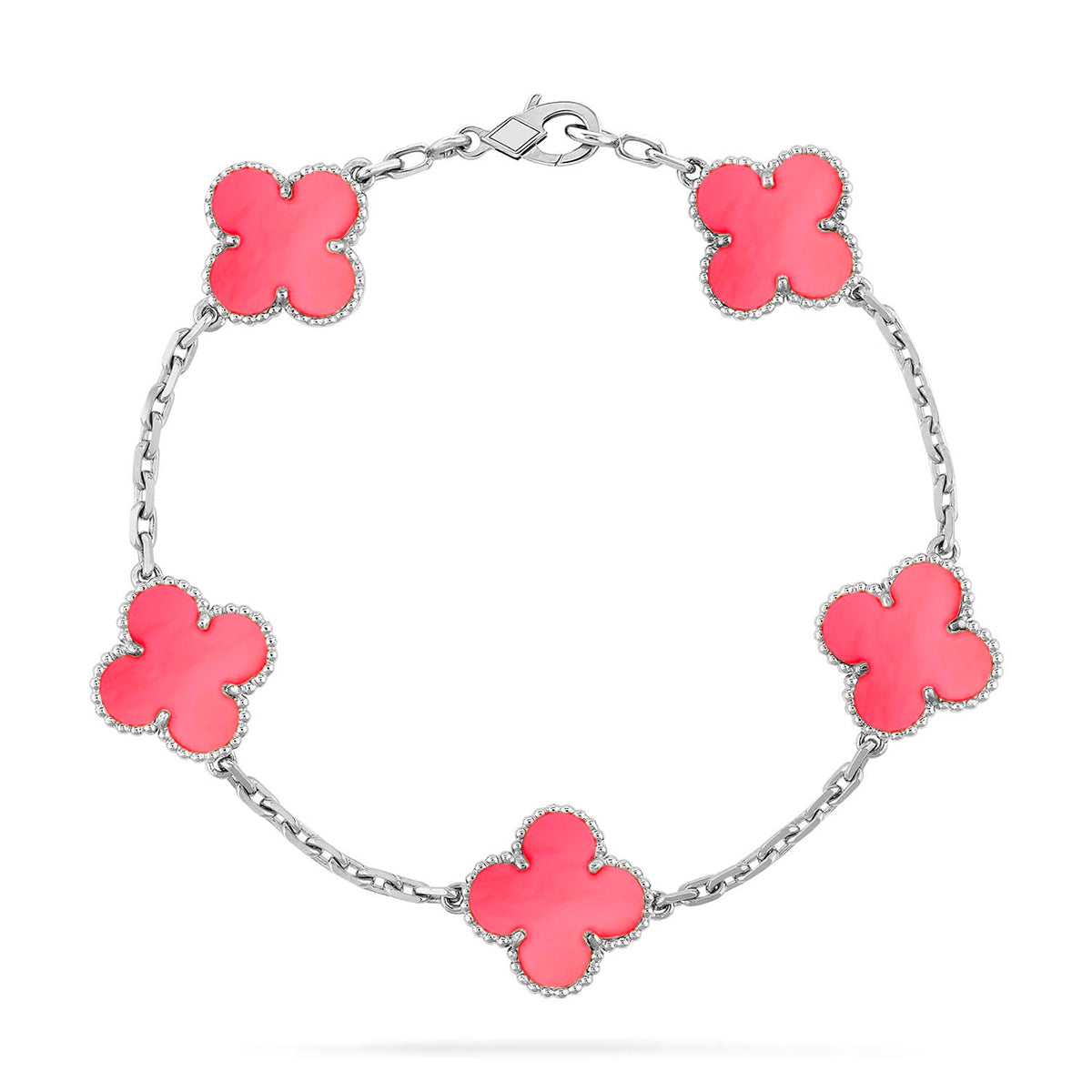 [Love Lucky] CLOVER 5 MOTIFS  PINK MOP BRACELET COLLECTION