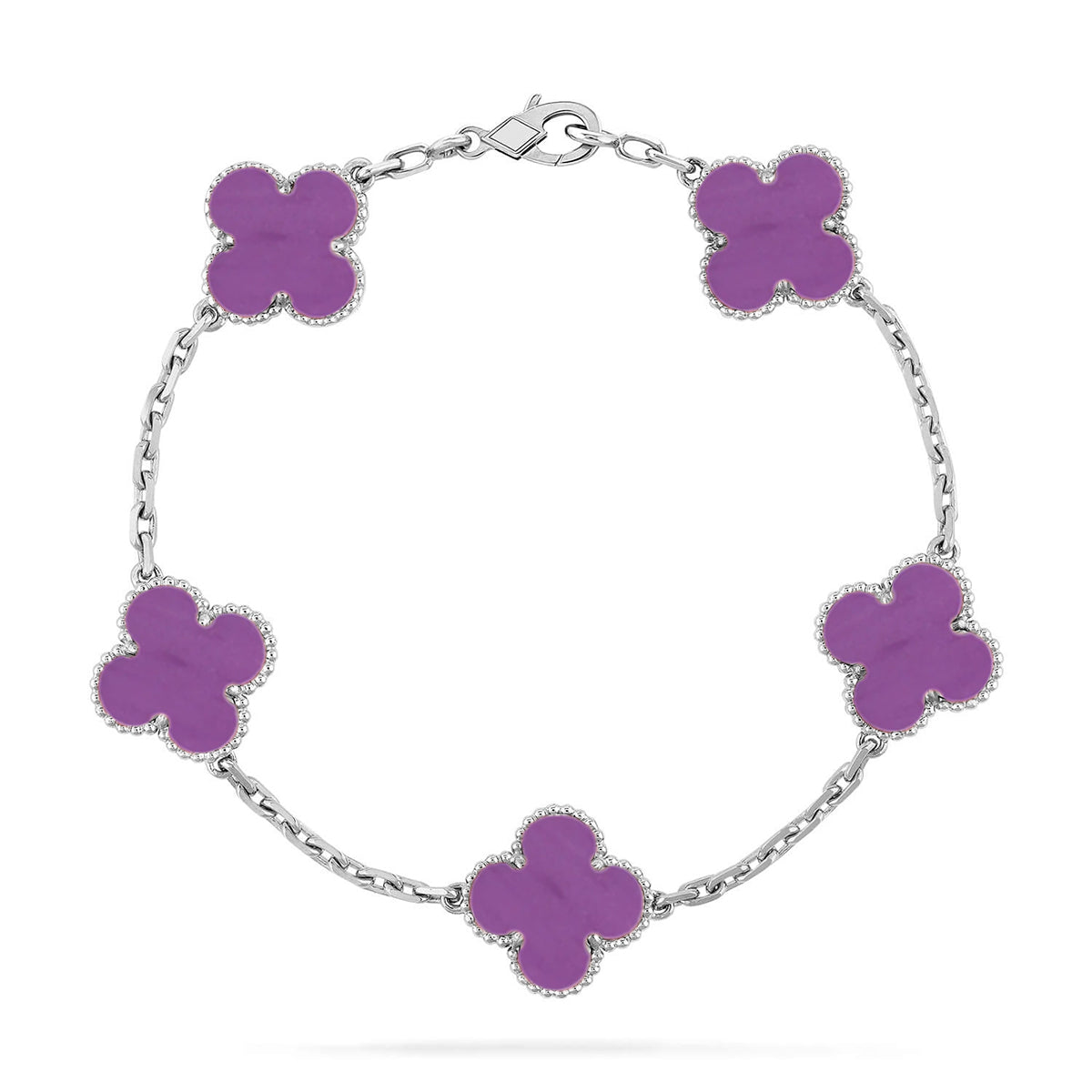 [Love Lucky] CLOVER 5 MOTIF VIOLET BRACELET COLLECTION