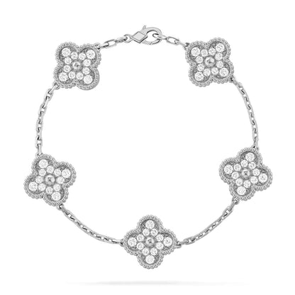 [Love Lucky] CLOVER 5 MOTIF FULL DIAMOND BRACELET COLLECTION