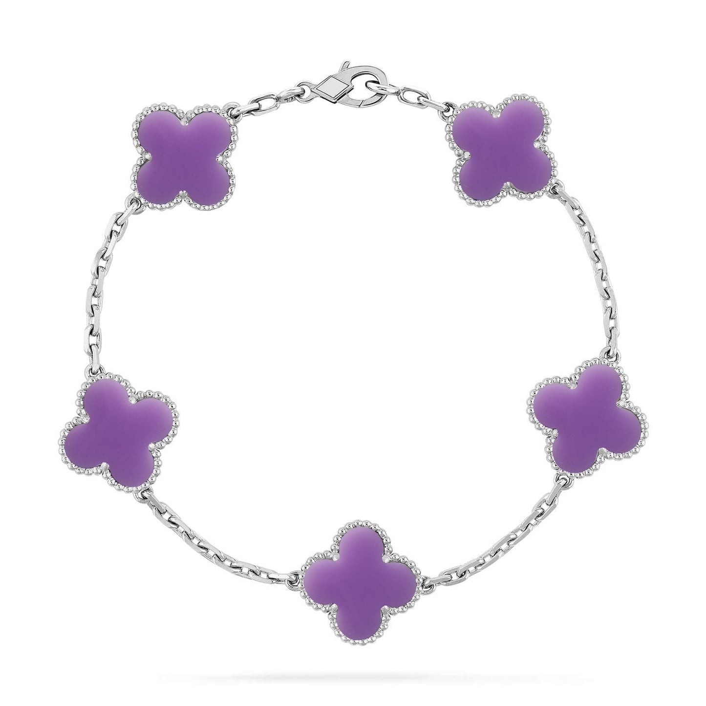 [Love Lucky]CLOVER 5 MOTIF LIGHT PURPLE BRACELET COLLECTION