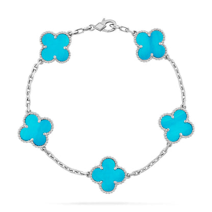 [Love Lucky] CLOVER 5 MOTIF TURQUOISE BRACELET COLLECTION
