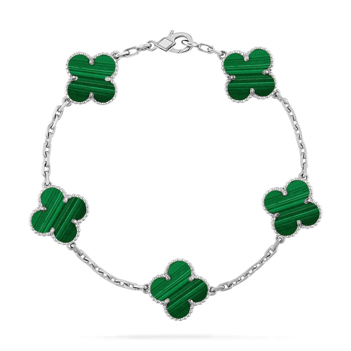 [Love Lucky] CLOVER 5 MOTIF MALACHITE BRACELET COLLECTION