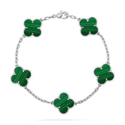 [Love Lucky] CLOVER 5 MOTIF MALACHITE BRACELET COLLECTION