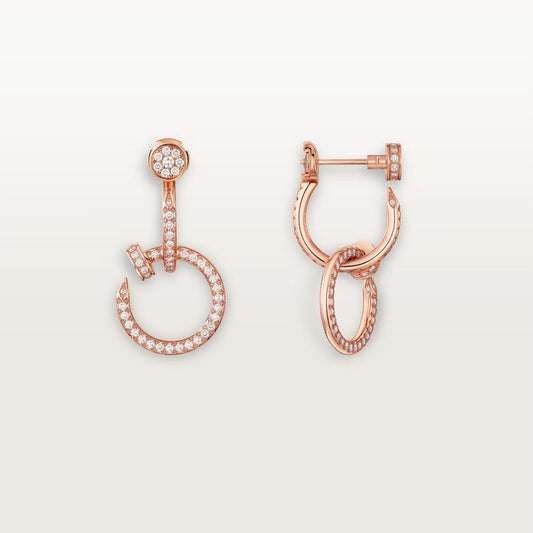 [Love Lucky]JUSTE FULL DIAMOND DOUBLE EARRINGS