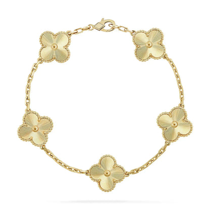 [LoveLucky] CLASH & Clover Laser 5-Motif & LOVE Brushed Bracelet Stack Set