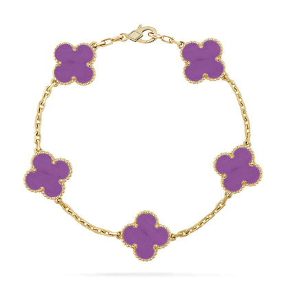 [Love Lucky] CLOVER 5 MOTIF VIOLET BRACELET COLLECTION