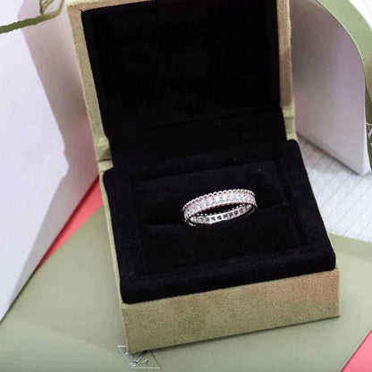 [Love Lucky]BAGUE PERLEE DIAMANT ARGENT