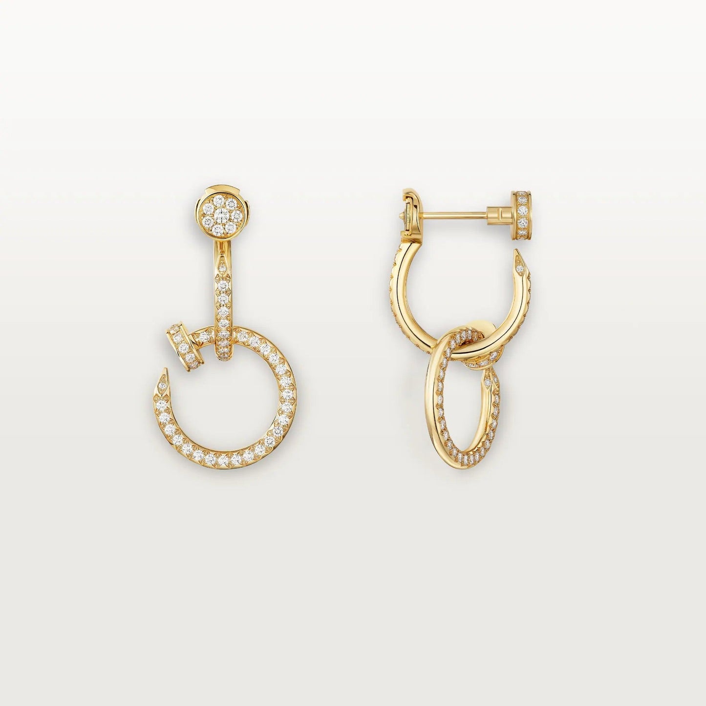 [Love Lucky]JUSTE FULL DIAMOND DOUBLE EARRINGS