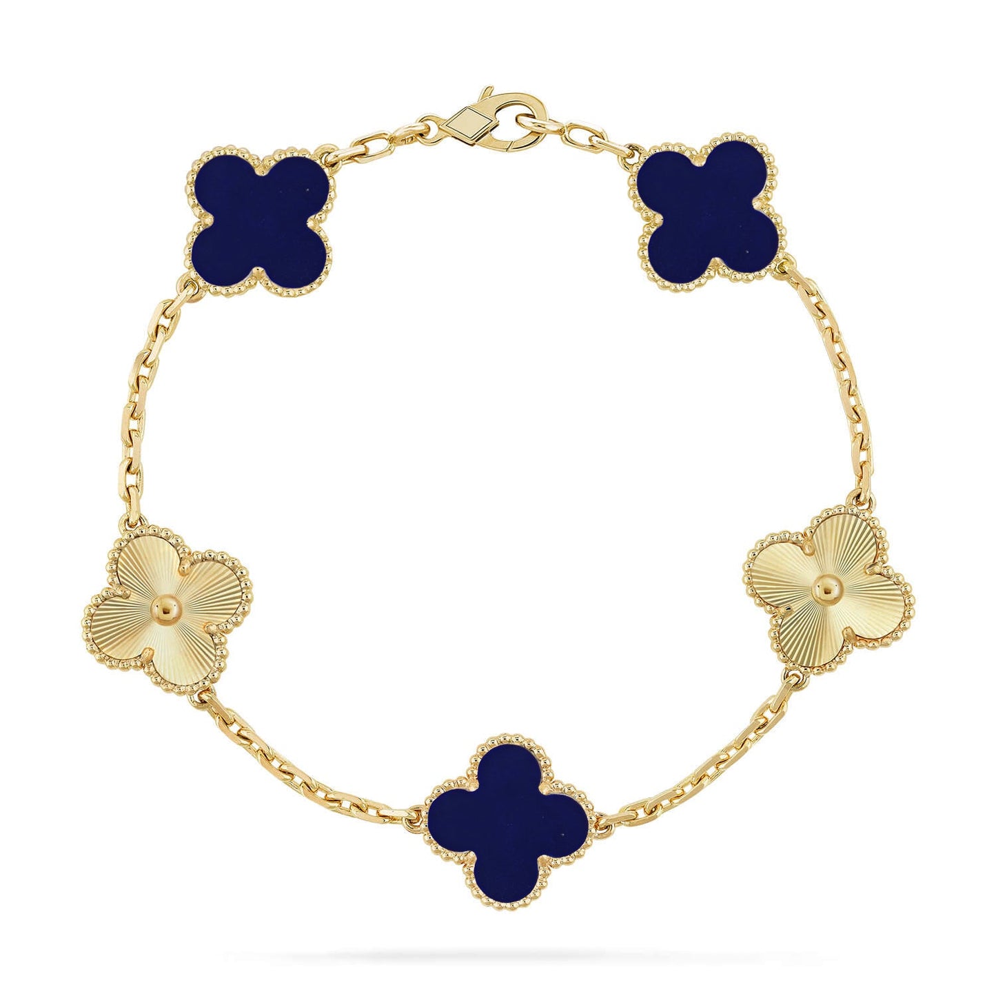 [Love Lucky]CLOVER 5 MOTIF LAPIS LAZULI BRACELET COLLECTION
