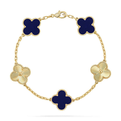 [Love Lucky]CLOVER 5 MOTIF LAPIS LAZULI BRACELET COLLECTION