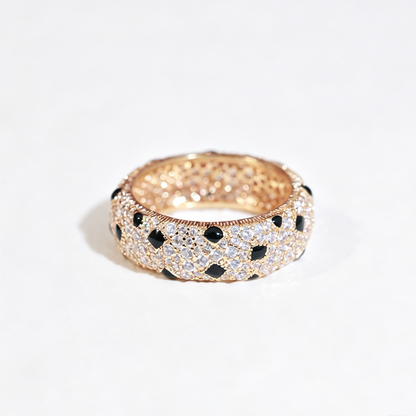 [Love Lucky]PANTHERE SPOTTED FULL DIAMOND RING