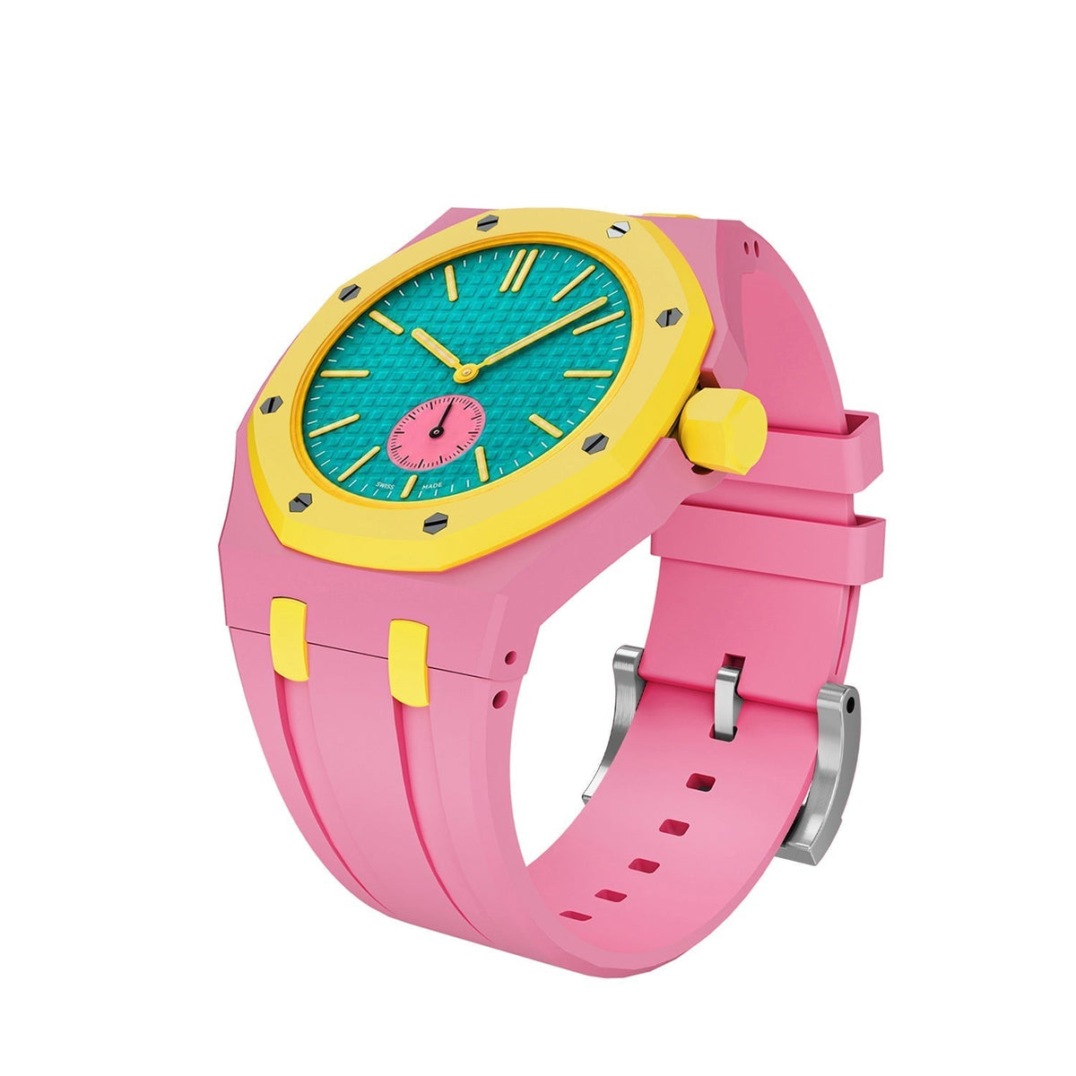 Boîtier en biocéramique et bracelet en silicone exclusifs Royal Oak Pop