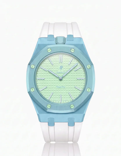 Cinturino e cassa in silicone Royal Pop Blaue Acht (Personalizza i colori)