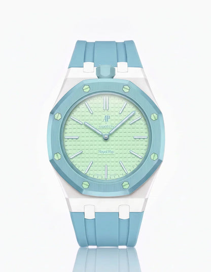 Cinturino e cassa in silicone Royal Pop Blaue Acht (Personalizza i colori)