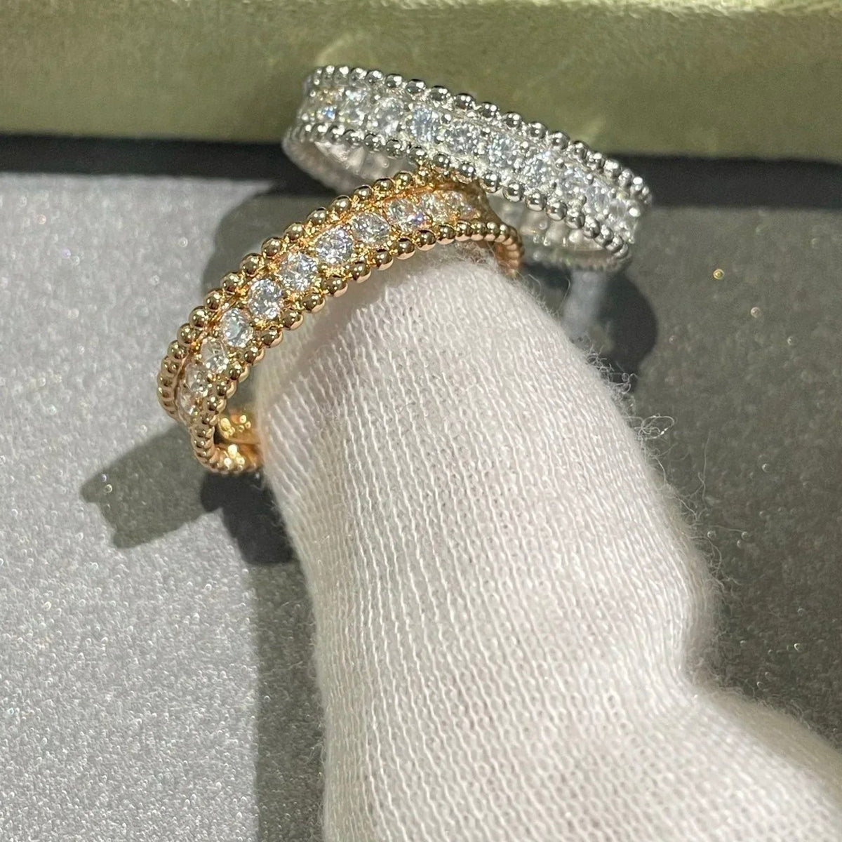 [Love Lucky]BAGUE PERLEE DIAMANT ARGENT