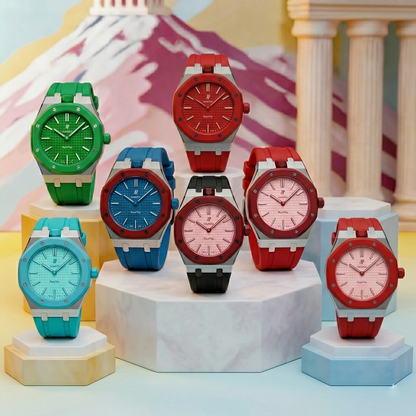 Royal Oak Pop Exclusivo con caja de acero y correa de silicona