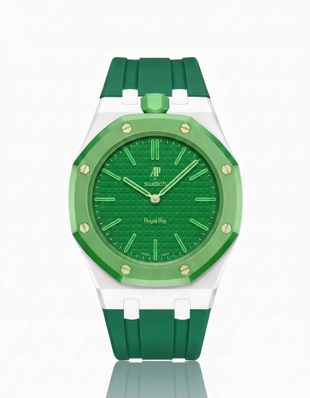 Correa y funda de silicona Royal Pop Green Eight (personalizar colores)