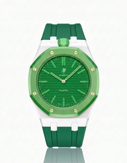 Correa y funda de silicona Royal Pop Green Eight (personalizar colores)
