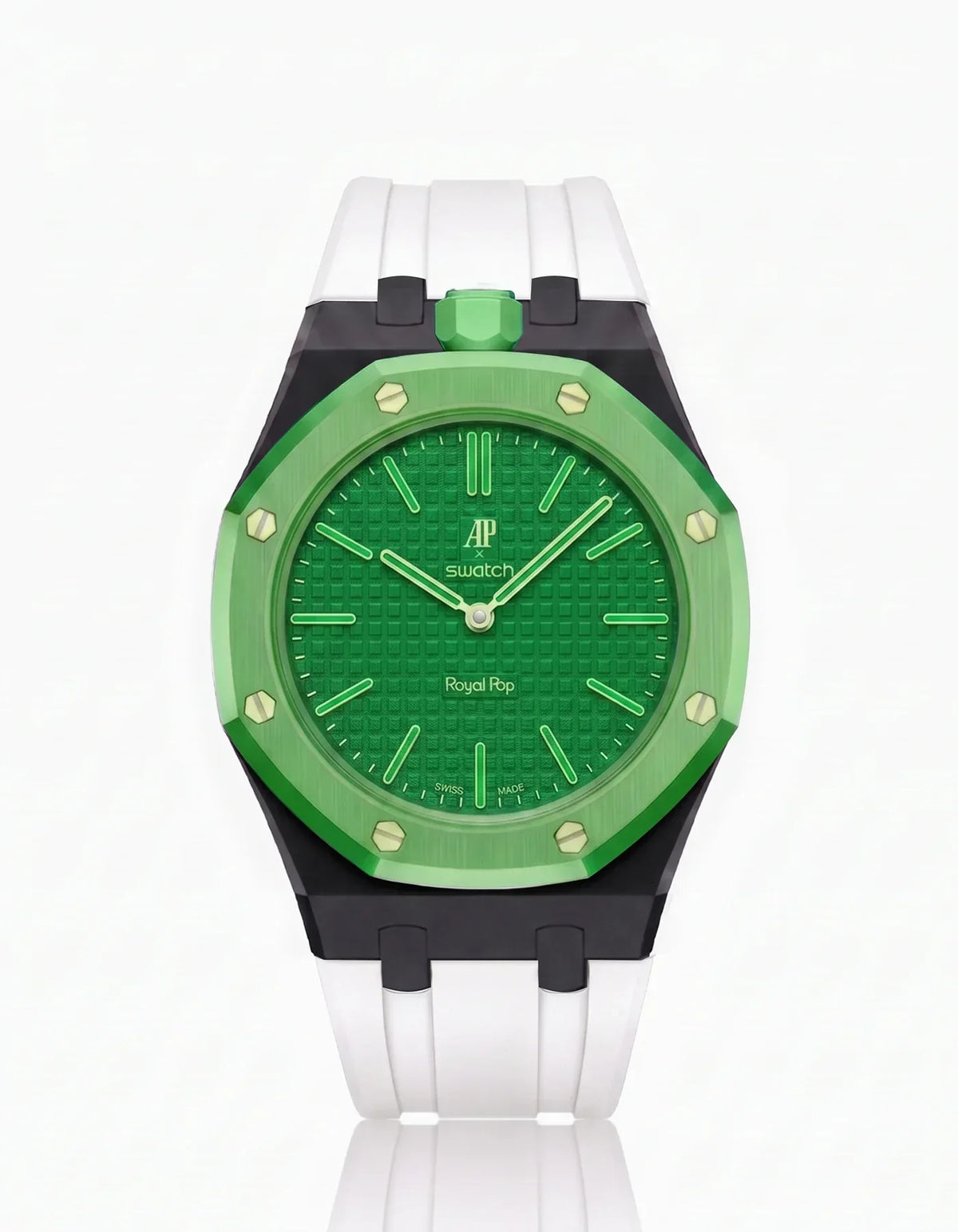 Correa y funda de silicona Royal Pop Green Eight (personalizar colores)