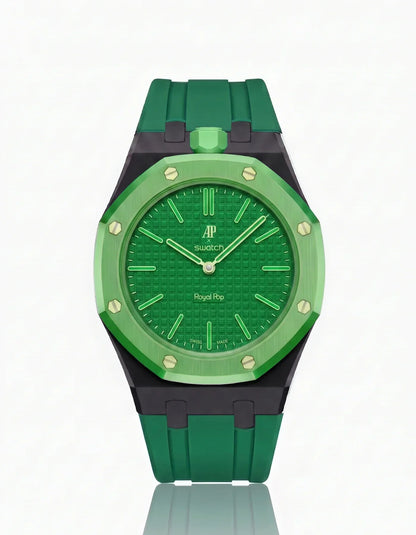 Correa y funda de silicona Royal Pop Green Eight (personalizar colores)