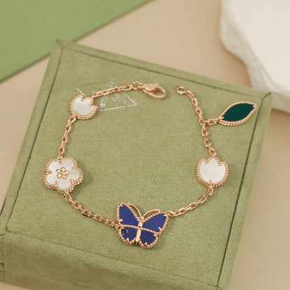 [Love Lucky]LUCKY SPRING BUTTERFLY 5 MOTIF BRACELET