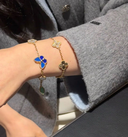 [Love Lucky]LUCKY SPRING BUTTERFLY 5 MOTIF BRACELET