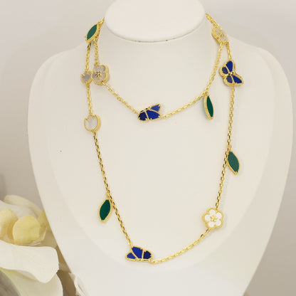 [Love Lucky]LUCKY SPRING BUTTERFLY 15 FLOWER NECKLACE