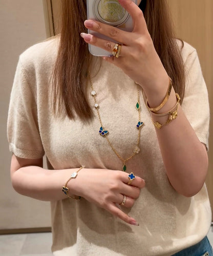 [Love Lucky]LUCKY SPRING BUTTERFLY 15 FLOWER NECKLACE