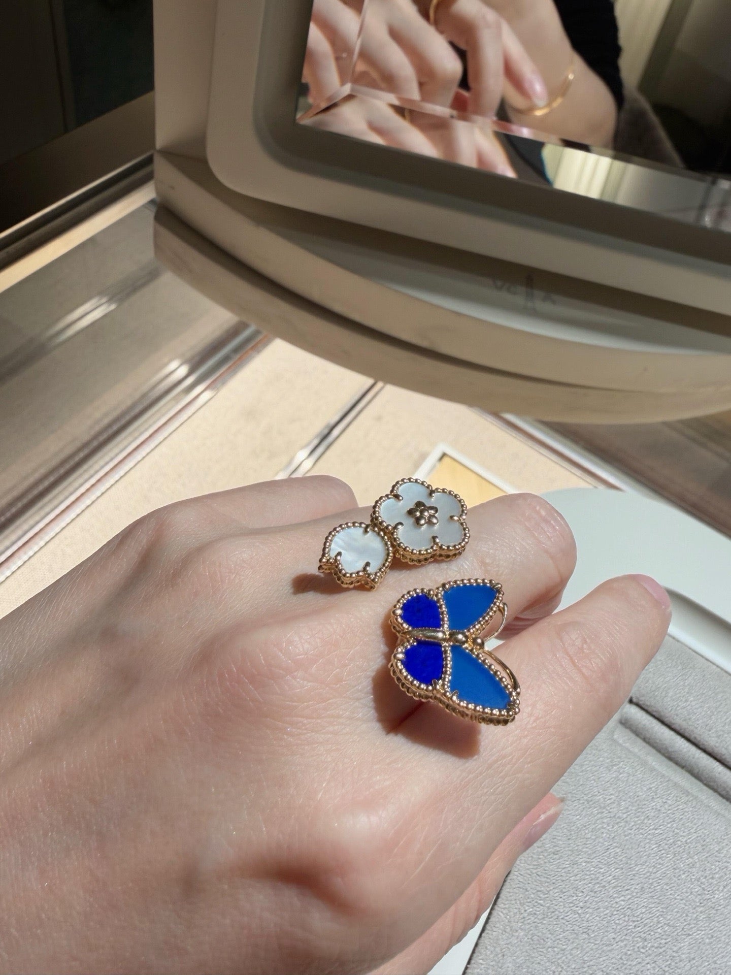 [Love Lucky]LUCKY SPRING BUTTERFLY OPEN-FACE RINGS