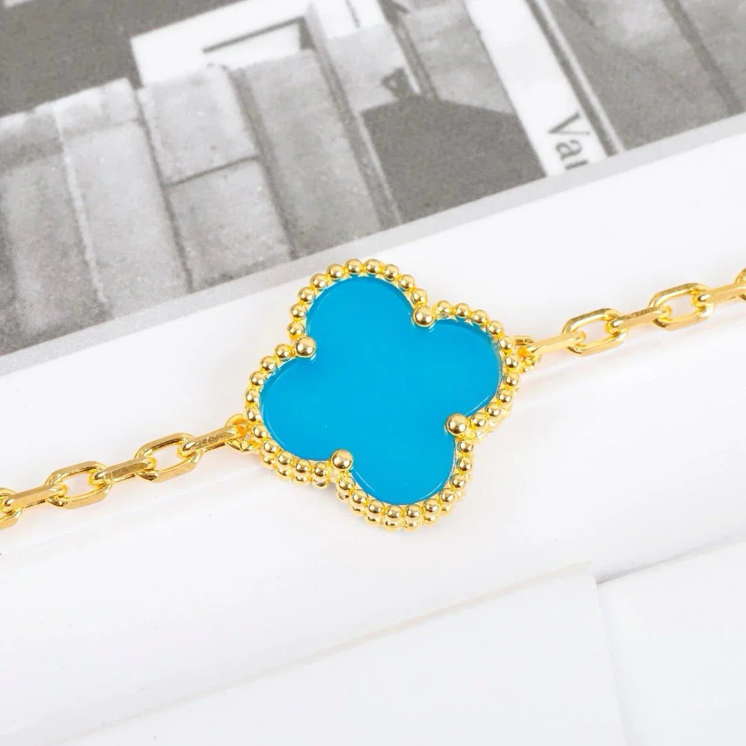 [Love Lucky] CLOVER 5 MOTIF TURQUOISE BRACELET COLLECTION