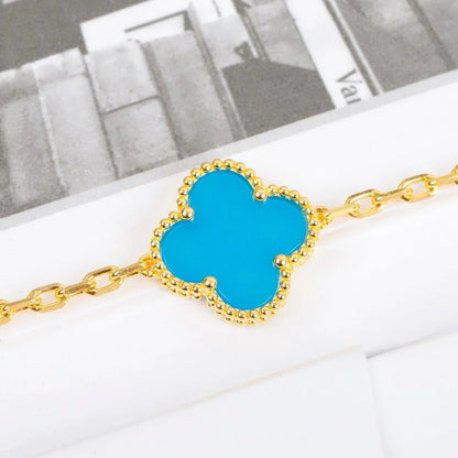 [Love Lucky] CLOVER 5 MOTIF TURQUOISE BRACELET COLLECTION