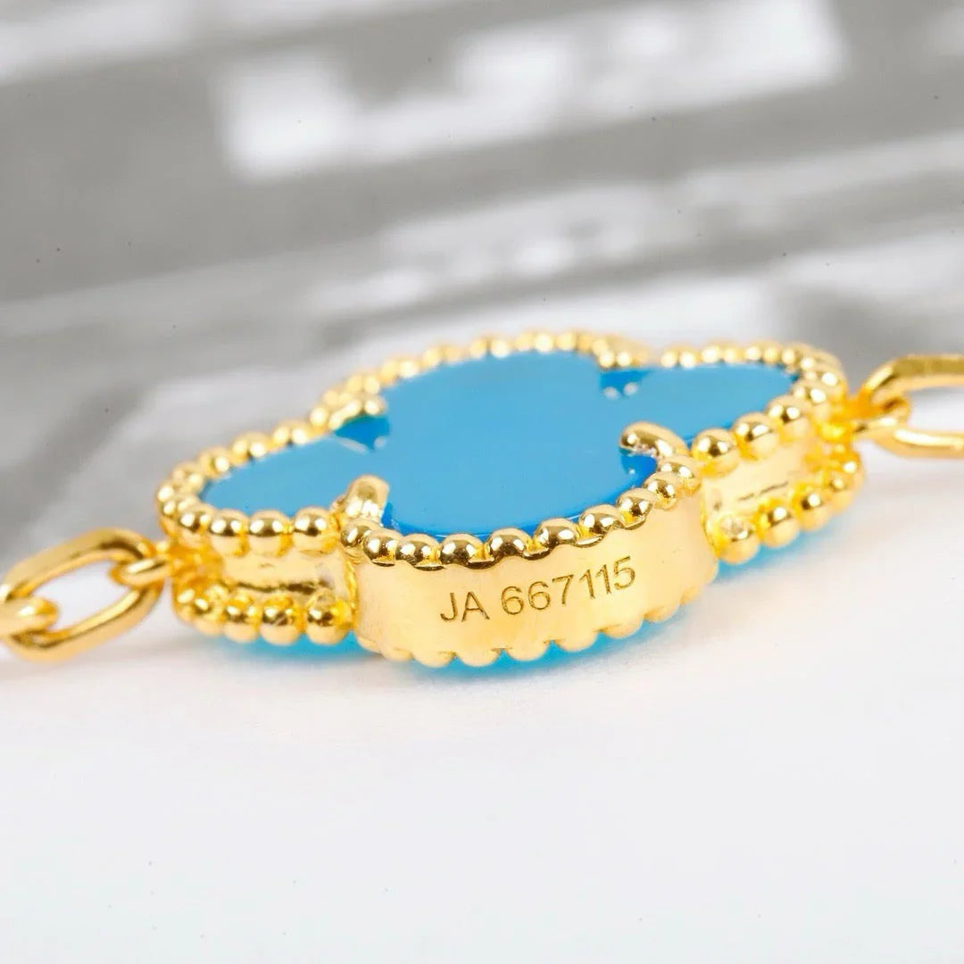 [Love Lucky] CLOVER 5 MOTIF TURQUOISE BRACELET COLLECTION