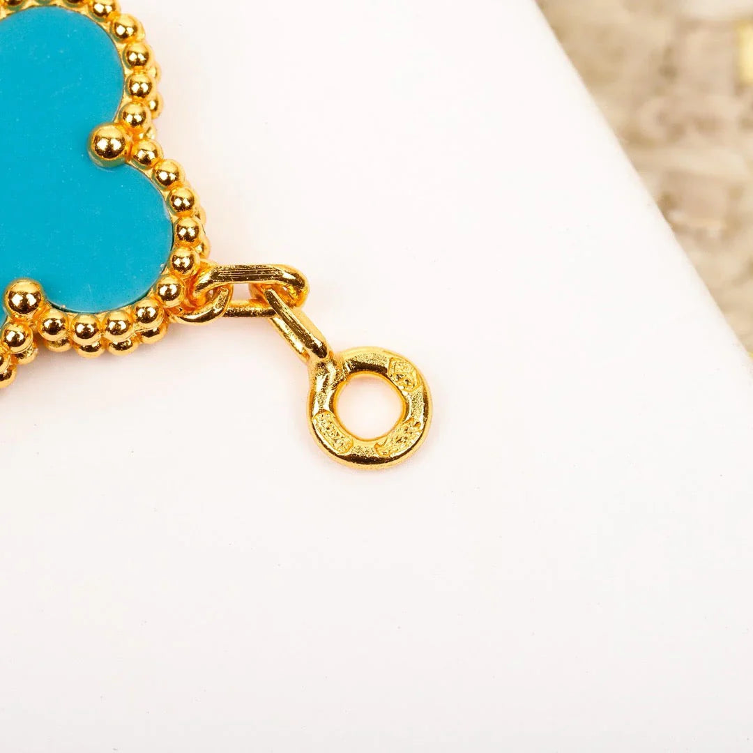 [Love Lucky] CLOVER 5 MOTIF TURQUOISE BRACELET COLLECTION