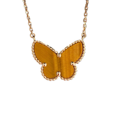 [Love Lucky] TIGER__ EYE BUTTERFLY NECKLACE