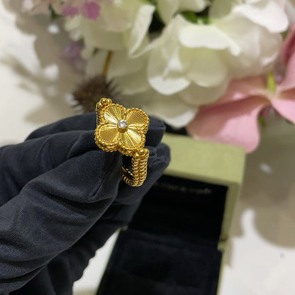 [Love Lucky]CLOVER RIVERSIBLE RING GOLD COLLECTION