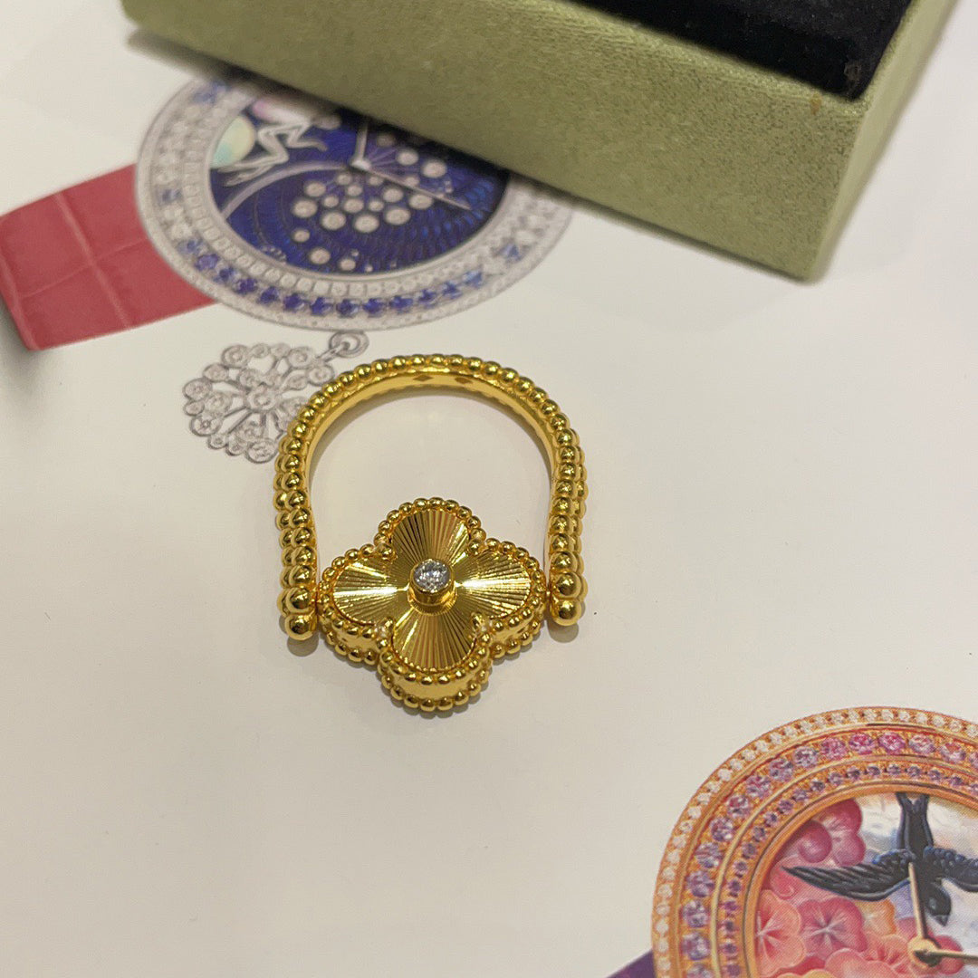 [Love Lucky]CLOVER RIVERSIBLE RING GOLD COLLECTION