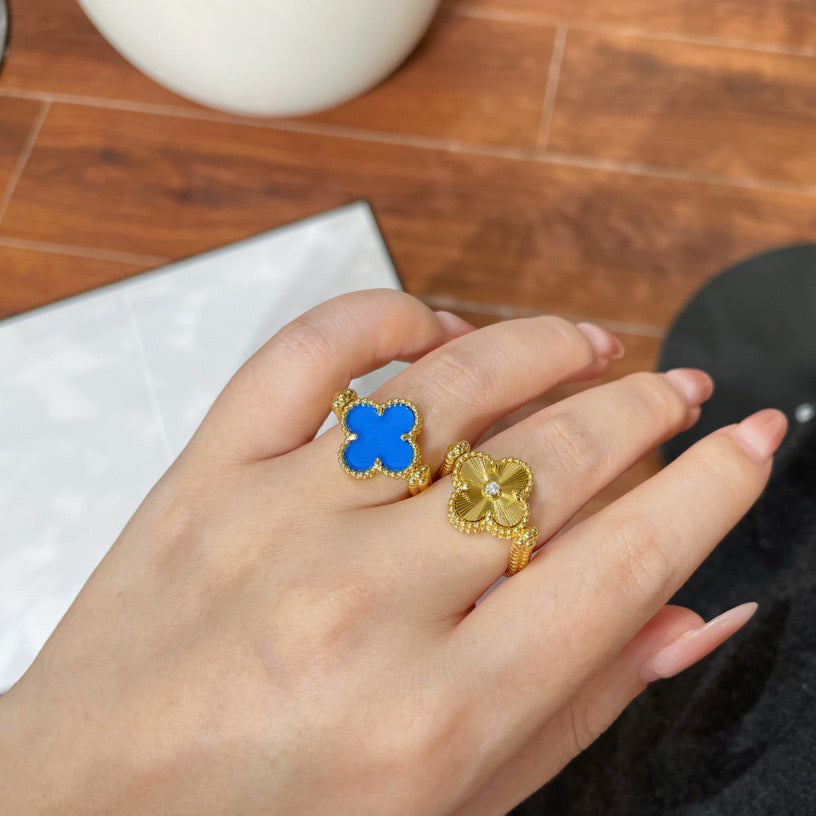 [Love Lucky]CLOVER RIVERSIBLE RING GOLD COLLECTION