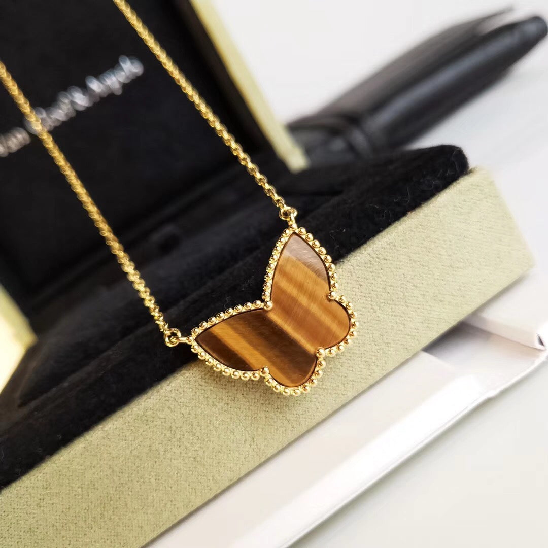 [Love Lucky] TIGER__ EYE BUTTERFLY NECKLACE