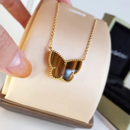[Love Lucky] TIGER__ EYE BUTTERFLY NECKLACE