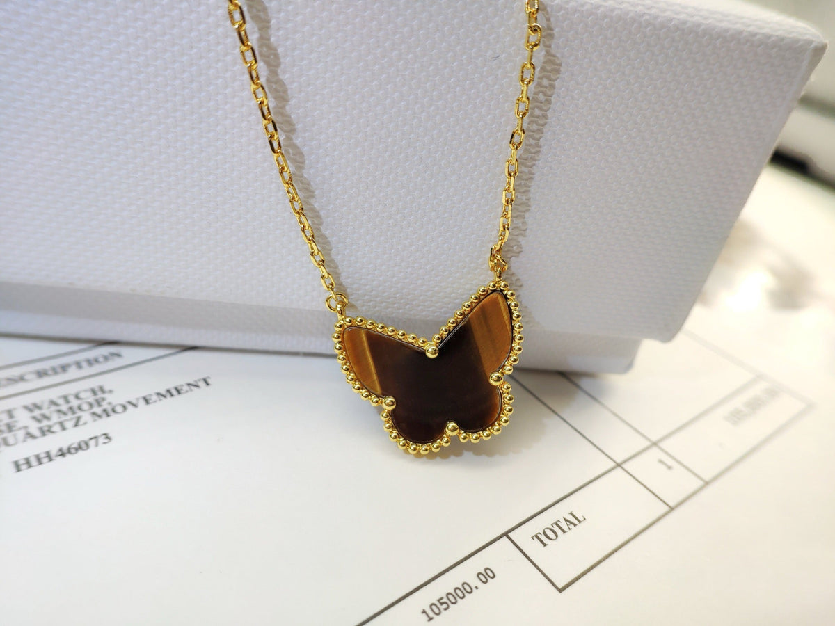 [Love Lucky] TIGER__ EYE BUTTERFLY NECKLACE