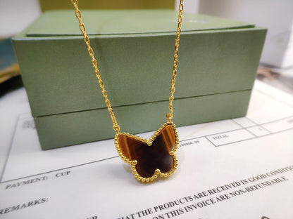 [Love Lucky] TIGER__ EYE BUTTERFLY NECKLACE