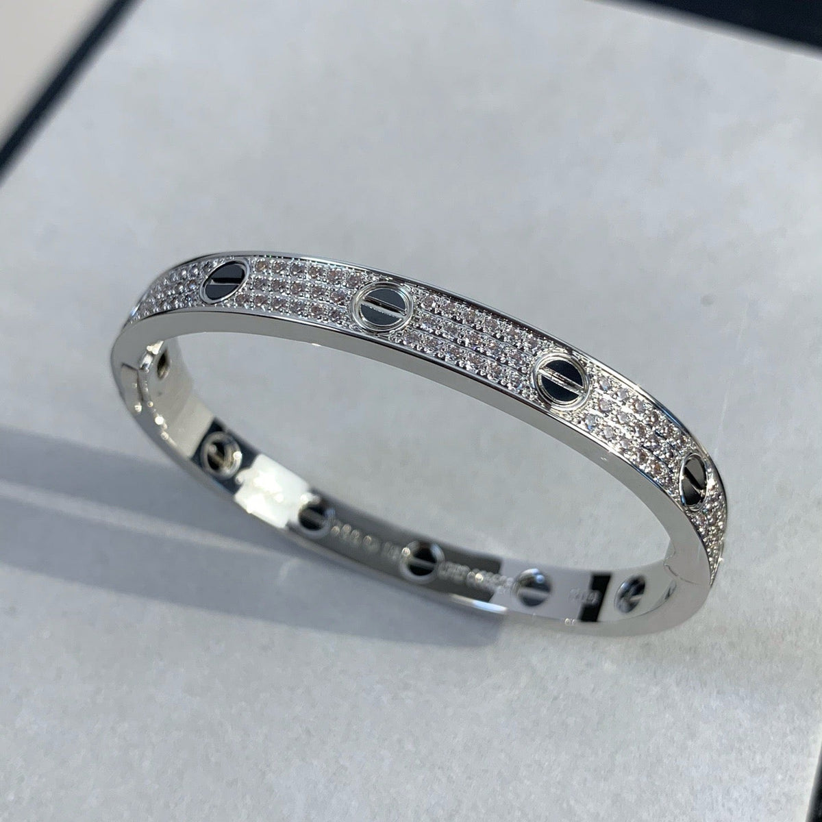 [Love Lucky]LOVE BRACELET 6.1MM DIAMOND-PAVED CERAMIC