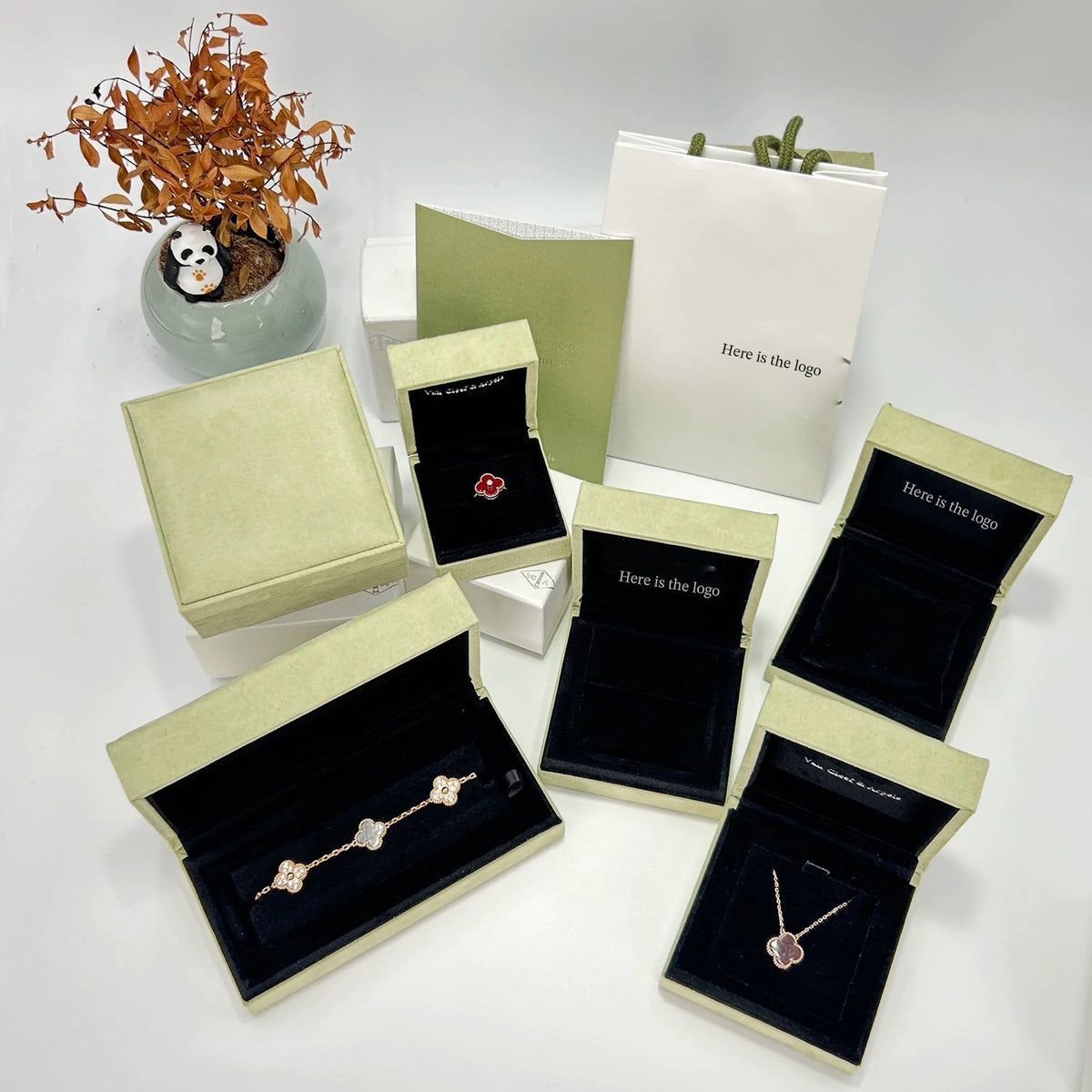[Love Lucky]CLOVER 15MM DIAMOND SINGLE FLOWER NECKLACE COLLECTION