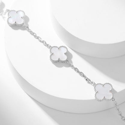 [Love Lucky]CLOVER 10 MOTIFS WHITE MOTHER OF PEARL NECKLACE