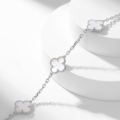 [Love Lucky]CLOVER 10 MOTIFS WHITE MOTHER OF PEARL NECKLACE