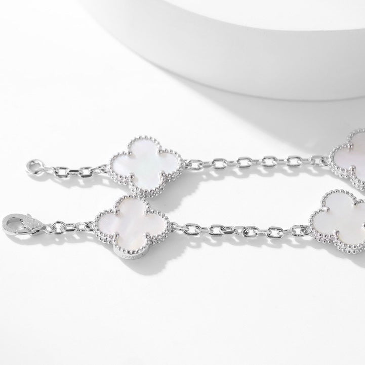 [Love Lucky]CLOVER 10 MOTIFS WHITE MOTHER OF PEARL NECKLACE