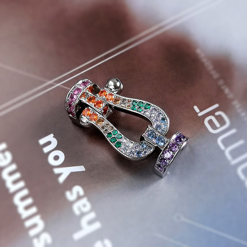 [Love Lucky]FORCE LARGE HORSESHOE  COLORED DIAMOND BRACELET ROSE GOLD