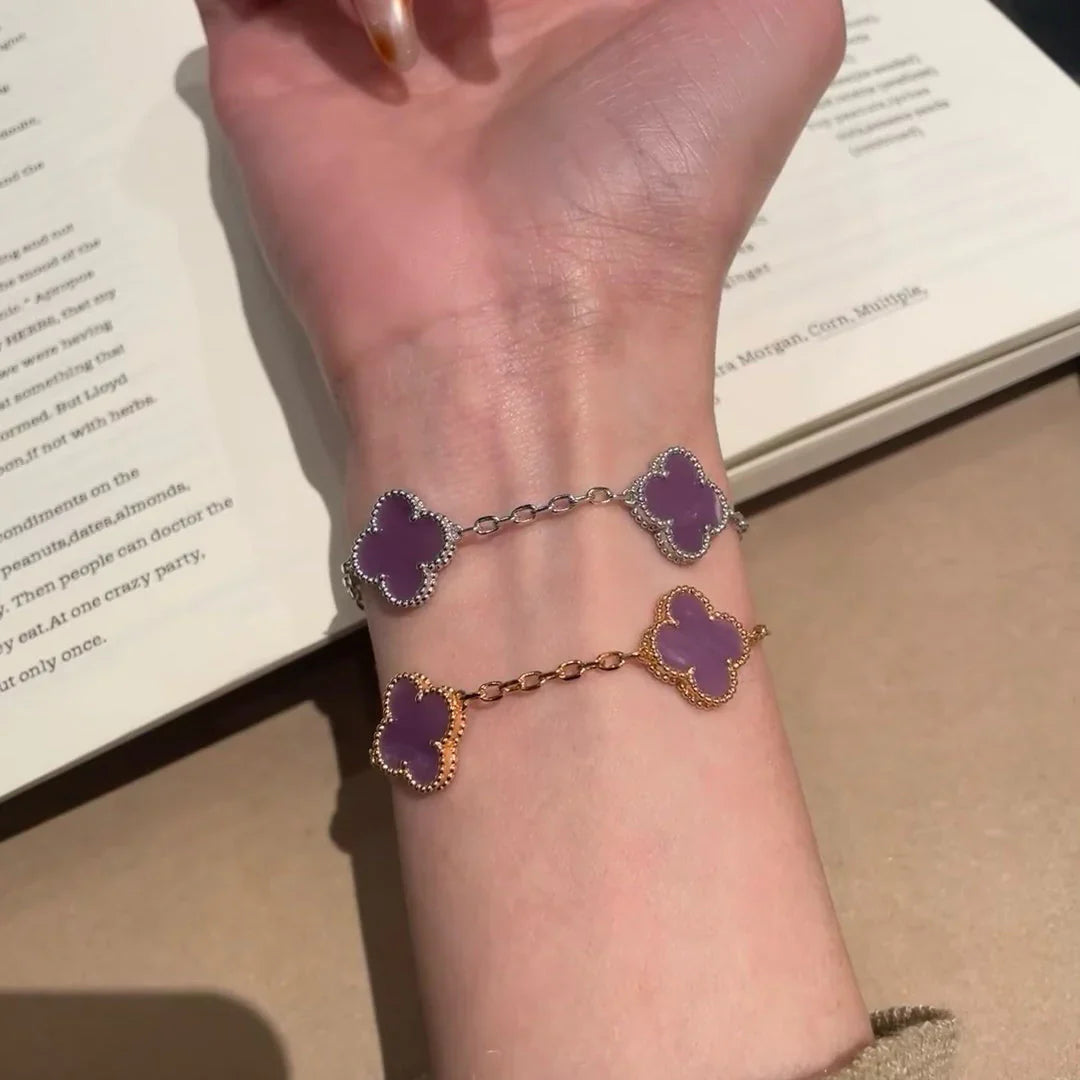 [Love Lucky] CLOVER 5 MOTIF VIOLET BRACELET COLLECTION