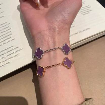 [Love Lucky] CLOVER 5 MOTIF VIOLET BRACELET COLLECTION