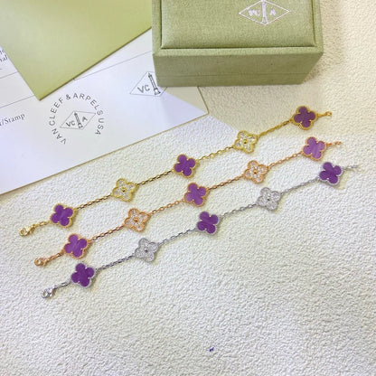 [Love Lucky] CLOVER 5 MOTIF VIOLET BRACELET COLLECTION